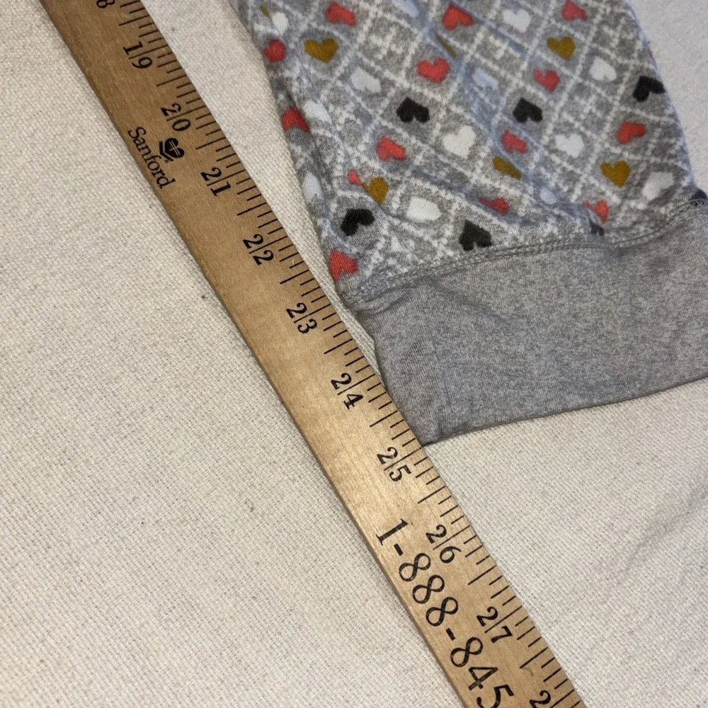 Cuddl Duds Two Pc Pajamas Top Pants Heart Print Women's Size‎ M